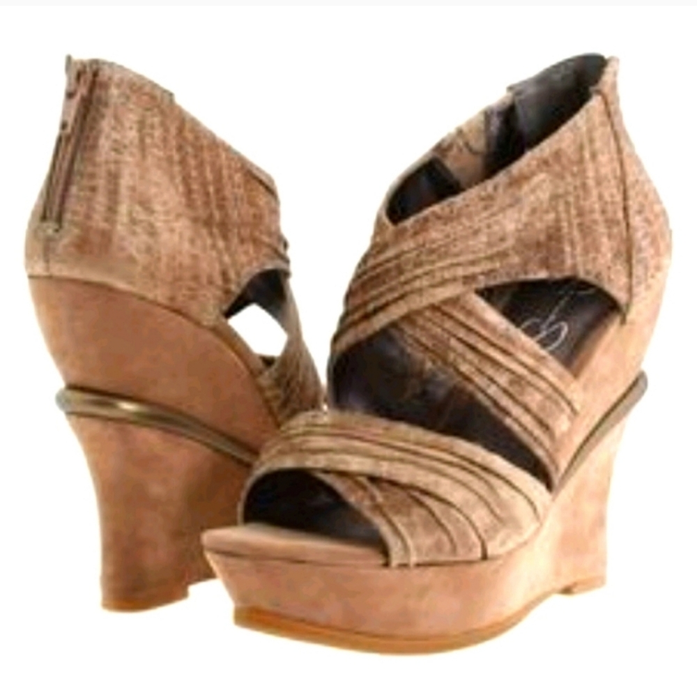 FIRM PRICE Jessica Simpson Platform Wedge Sandals Heels NEW 8.5